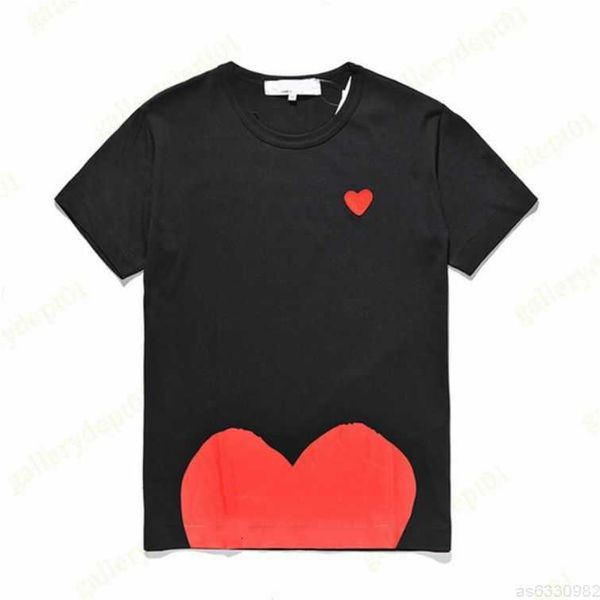 

fashion mens play t shirt cdg designer hearts casual womens des badge garcons graphic tee heart behind letter on chest t-shirt h12tjhr, White;black