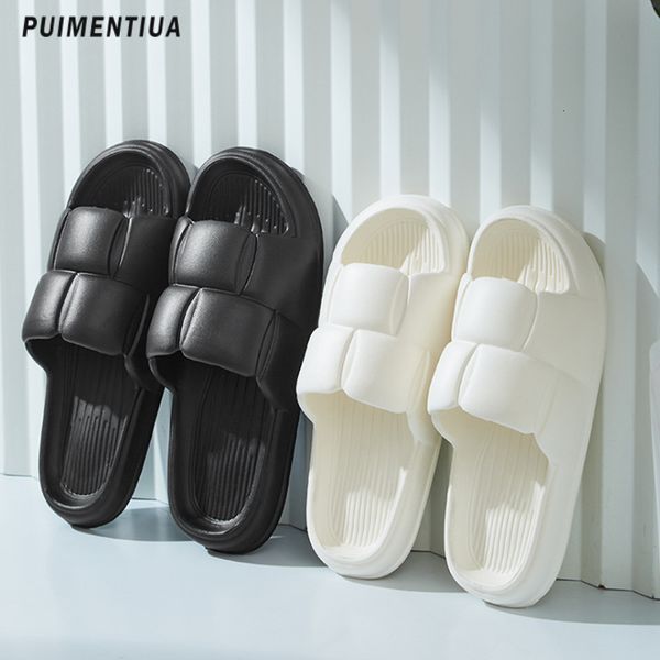 

Summer Thick Platform Slippers Beach Eva Soft Sole Slides Sandals Casual Men Ladies Indoor Bathroom Antislip Shoes 230325, Blue
