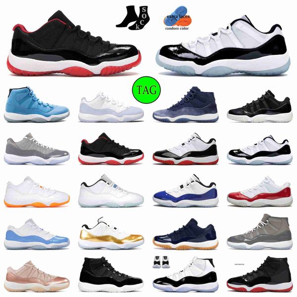 

2023 11 11s jumpman 11 cherry 11 basketball shoes midnight navy cool grey bred concord 45 prom night gamma blue jubilee 25th anniversary pur, Black