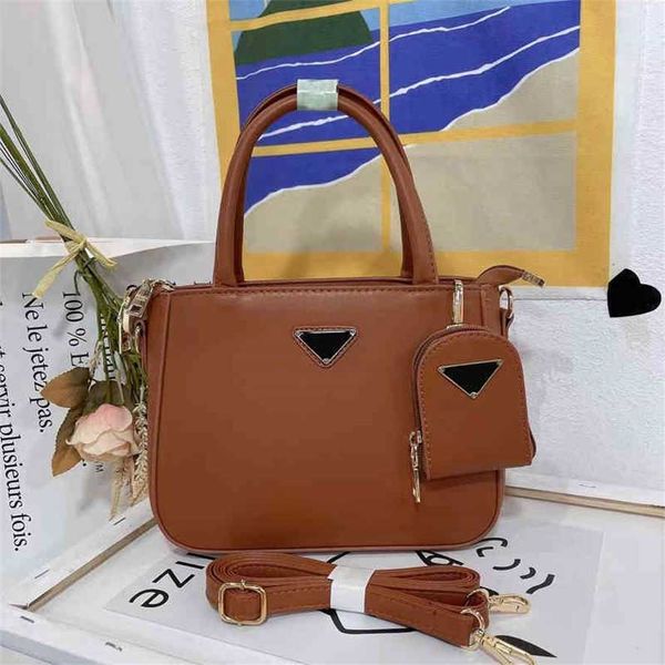 

handbag 2023 new bag female portable two piece set mini contrast color shoulder messenger