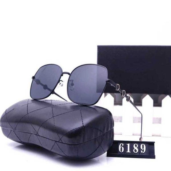 

30% off luxury designer new men's and women's sunglasses 20% off overseas street shooting travel fashion glasses 6189, White;black