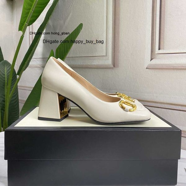 

dress women classics shoes buckle sandals square toes summer beach slippers alphabet lady leather heels 2.5cm 7.5cm mules high heel ladies, Black