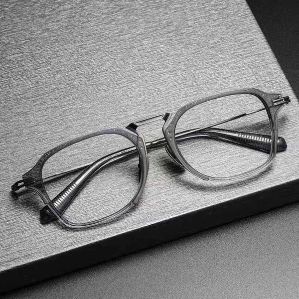

luxury designer sunglasses 20% off dtx413 manual optical pure titanium square plate tortoiseshell flat myopia eyeglass frame, White;black