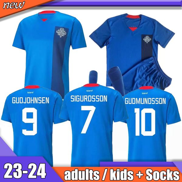 

2023 2024 g sigurdsson iceland soccer jerseys national team islandia 22 23 sigthorsson e gudjohnsen r sigurdsson finnbogason football shirt, Black;yellow
