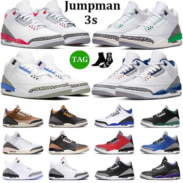 

jumpman 3 basketball shoes men women 3s white cement fire red wizards lucky green dark iris cool grey unc racer blue mens trainers sports sn