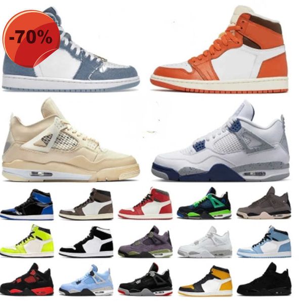 

jorda 4 basketball shoes jumpman military black cat 4s sneakers j4 red thunder infrared offs white oreo jorden 4 sports trainers violet ore
