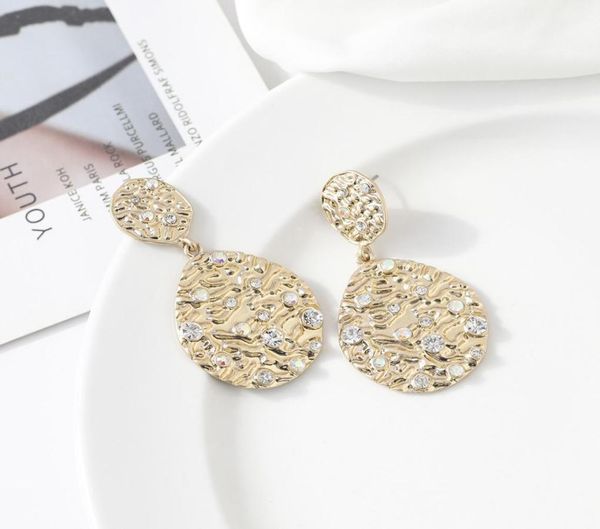 

studfashion simple alloy dropshaped earrings women039s popular retro earring jewelry jewelry6754934, Golden;silver