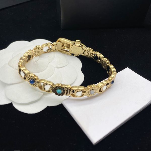 

designer chain colorful gem bracelet tandem floral jewelry bracelet for party gifts, Black