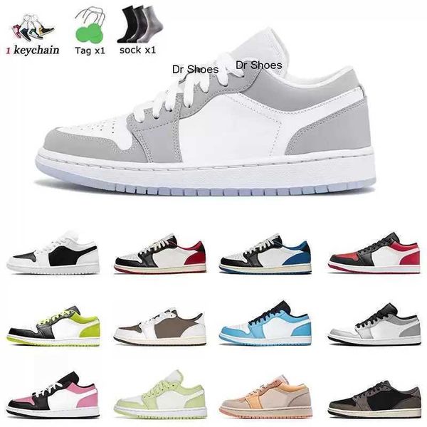 

classic lows 1 1s basketball shoes mens sports wolf grey unc fragment gym red game royal bred white paris panda pine green women jumpman