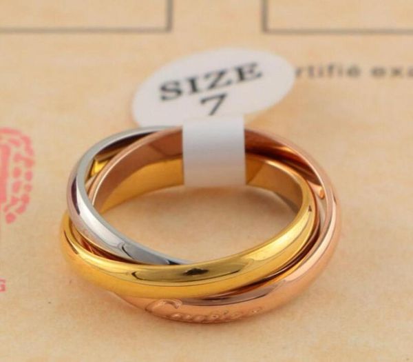 

18k gold plated band rings fashion titanium steel gold silver rose south american gift paty anniversary gold fillde plated men wom4389155