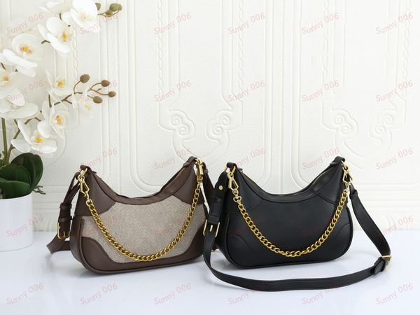 

crescent bags versatile fashion chain carrying bag cross body bag designer black and brown croissant luxury subaxillary package