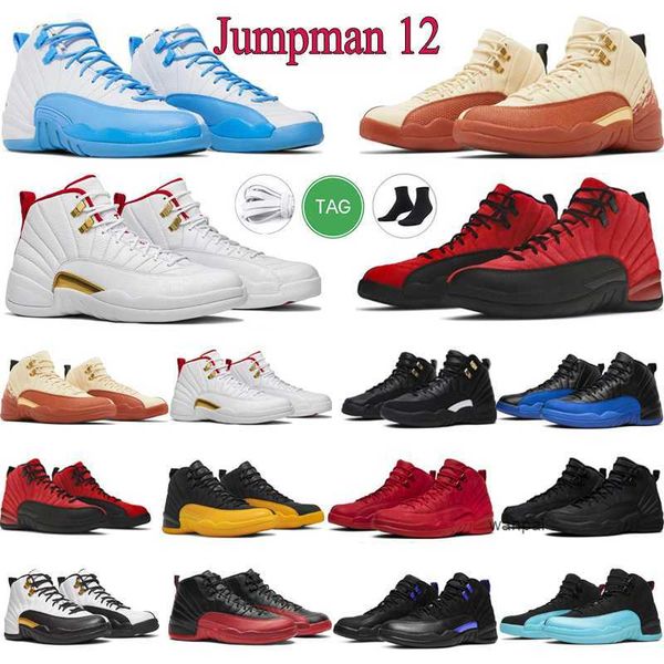 

jumpman 12s basketball shoes 12 mens utility reverse flu game shoe dark university blue cherry master trainers fashion sport walking sneaker