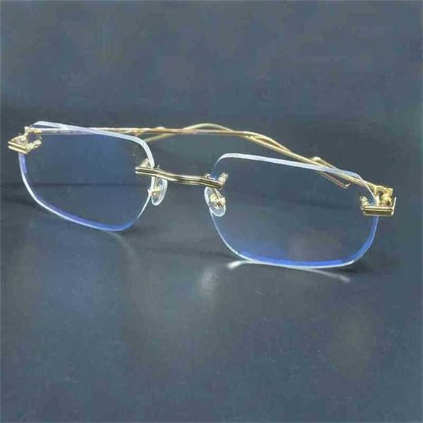 

20% off luxury designer new men's and women's sunglasses 20% off clear eye frames men rimless metal prescription espejuelos mujer, White;black