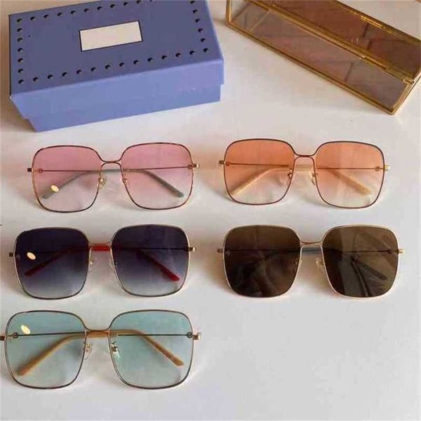 

10% off luxury designer new men's and women's sunglasses 20% off version ni ni's same metal fine frame net red transparent gl, White;black