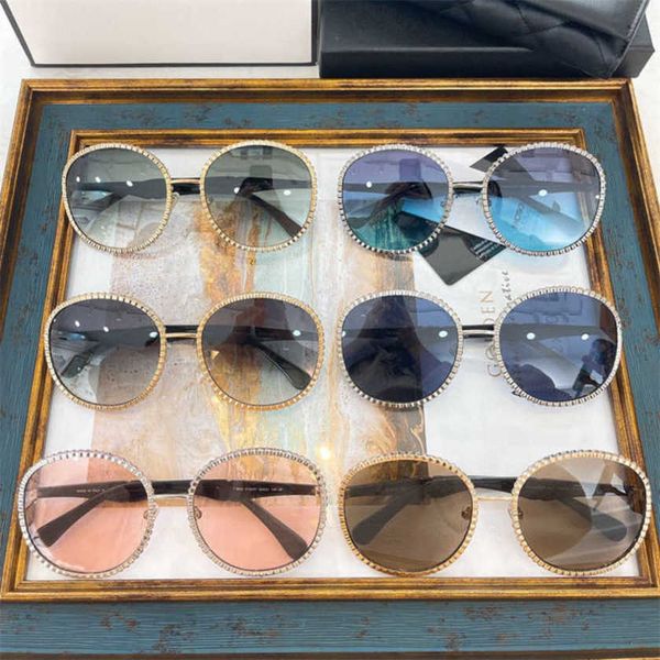 

40% off luxury designer new men's and women's sunglasses 20% off red ins same style diamond round frame female, White;black