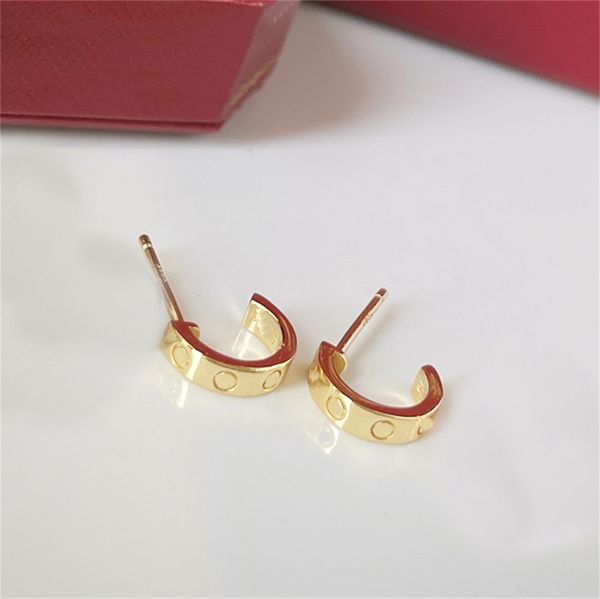 

woman earrings love earing designer stud orecchini fashion luxury gold silver carti jewelry hoop women ohrringe 54634545, Golden;silver