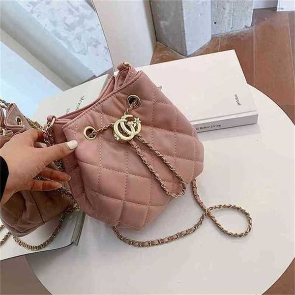 

luxury designer new women's handbag style shoulder messenger lingge bucket