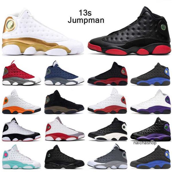 

r men women 13s basketball shoes 13 red flint hyper blue court purple chicago lakers rivals mens trainers sport sneaker jorden jordon, Black