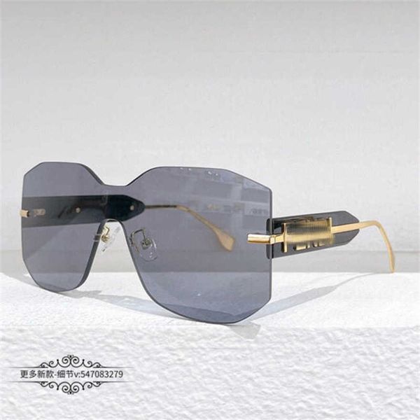 

designer men's and women's beach couple sunglasses 20% off frameless fashion large frame net red ins same letter leg fe40067, White;black