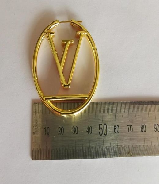 

2022 gold hoop earrings for lady women party wedding lovers gift engagement jewelry bride238t1484719, Golden;silver