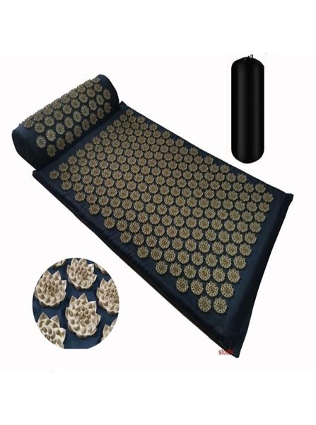 

massager cushion shakti mat yoga acupressure relieve stress back body pain spike acupuncture 2206275953786