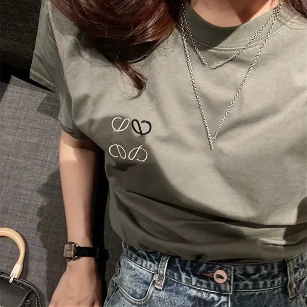 

80% off factory outlet online high edition luos embroidery mesh red same style fashion beans sand green short sleeve t-shirt, White;black