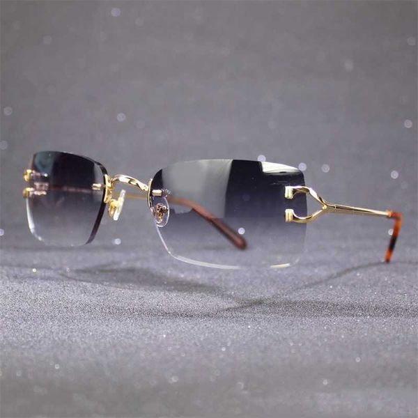 

luxury designer new men's and women's sunglasses 20% off rimless for men women glasses frame with colorful lenses classic eyewear, White;black