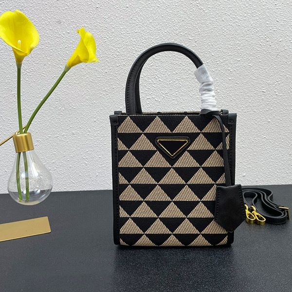 

designer bag 1ba355 fashion tote embroidery tote bag vintage geometric shoulder bag portable crossbody bag