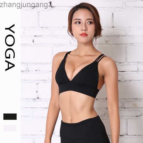 

alos yoga sports bra gathered back bra sweat wicking breathable sports training fitness suit, White