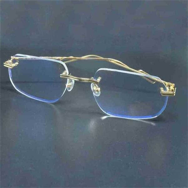 

luxury designer fashion sunglasses 20% off clear eye frames men rimless metal prescription espejuelos mujer glasses for womenkajia, White;black
