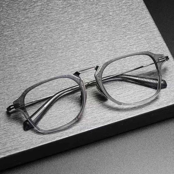 

luxury designer fashion sunglasses 20% off dtx413 manual optical pure titanium square plate tortoiseshell flat myopia eyeglass frame, White;black