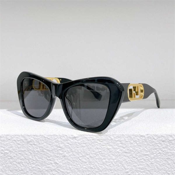 

luxury designer new men's and women's sunglasses 20% off style cat's eye ins net red same personalized foa212v1, White;black