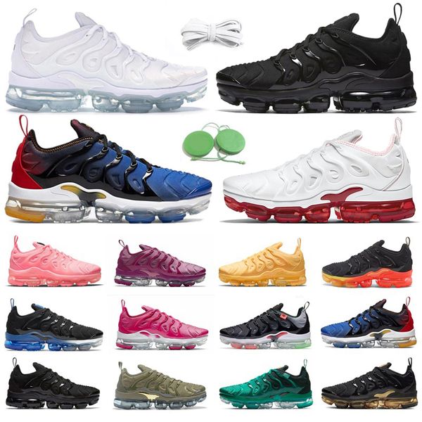 

tn plus running shoes university blue triple black white bone since 1972 royal atlanta yolk yellow orange gradients cherry men women trainer