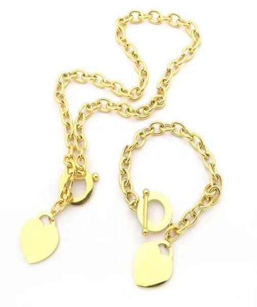

charm luxury heart bracelets stainless steel designer necklace original fashion classic chian men gold bracelet jewlery designer f2151023, Silver