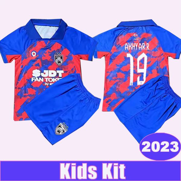 

2023 johor darul tazim kids kit soccer jerseys safiq leandro corbin-ong akhyar.r forestieri home football shirt short sleeves uniforms, Black