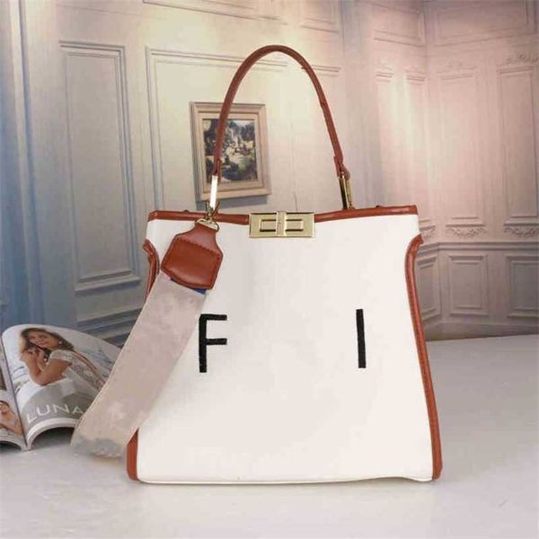 

women's luxury designer new summer handbag rainbow shoulder belt embroidery shopping portable large capacity shoulder messenger canvas