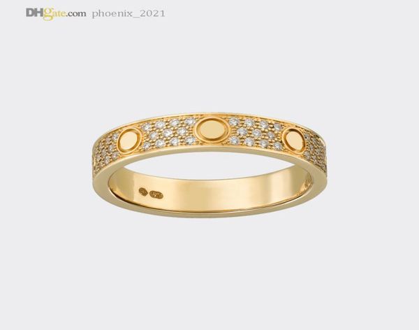 

love ring designer rings for womenmen love wedding gold band diamondpave luxury jewelry accessories titanium steel goldplated n3004069, Silver