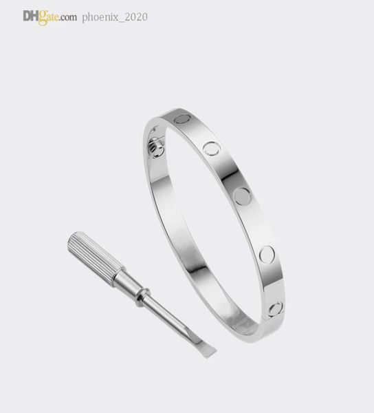 

love screw bracelet designer bracelets women carti bangle silver bracelet luxury jewelry titanium steel goldplated never fade not1914336, Black