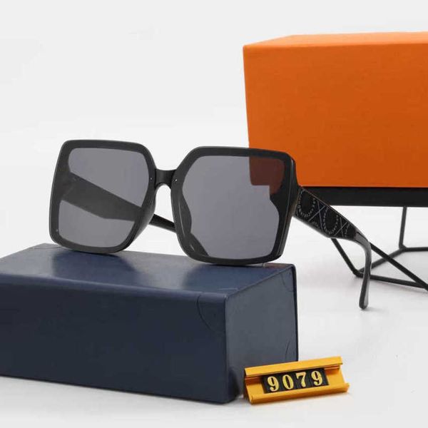 

50% off luxury designer new men's and women's sunglasses 20% off overseas street travel fashion glasses 9079, White;black
