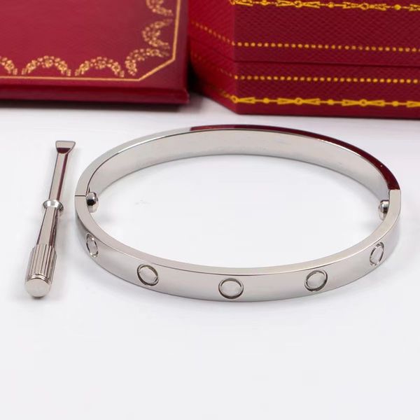 

silver love bracelets designer screw bracelet classic fashion bracelets men and women luxury high end stainless steel bracelets party weddin, Black