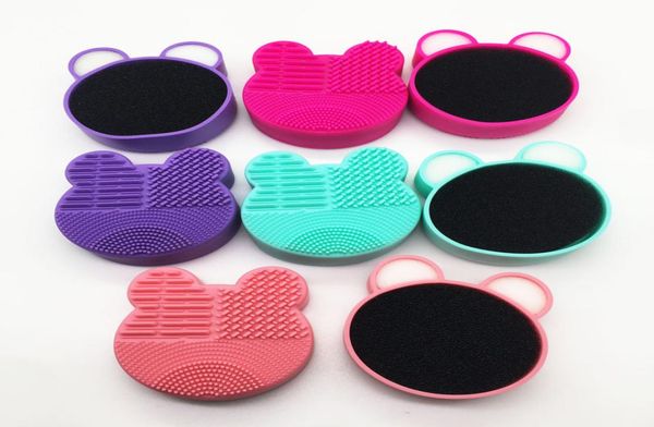 

makeup brushes silicone cleaning brush washing pad gel cleaner scrubber sponge mat foundation cosmetics brush cleaning pad make up4502012