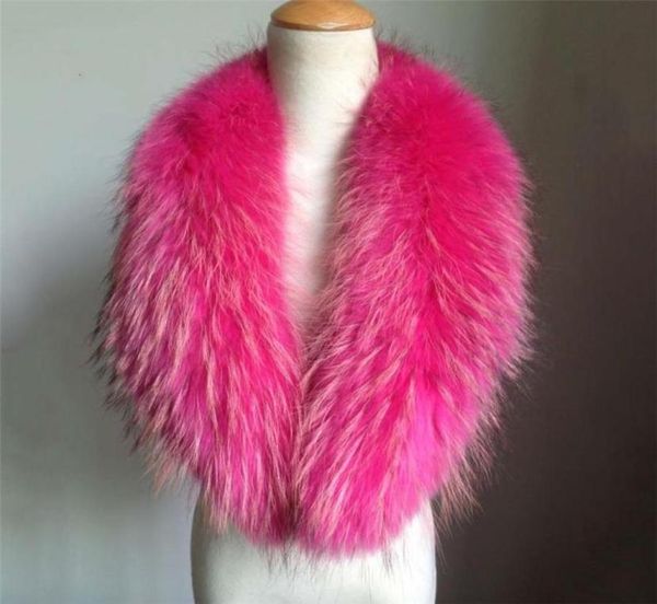 

scarves large size natural 100 real raccoon fur collar scarf winter coat detachable warm neck genuine shawl femalescarves1161104, Blue;gray