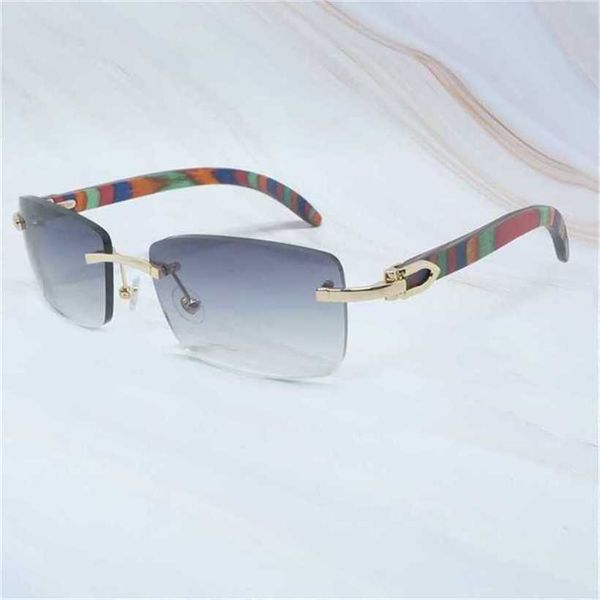 

20% off luxury designer new men's and women's sunglasses 20% off all-match multi-color wooden men rimeless carters women square vi, White;black