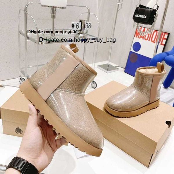 

designer fashion boot winter comfortable fleece ankle snow boots for woman flat heel anti-slip luxurious shoe booties, Black