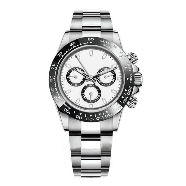 

men automatic watch 40mm 116500 sapphire glass stainless steel rubber strap luminous waterproof calendar fashion 278p, Slivery;brown