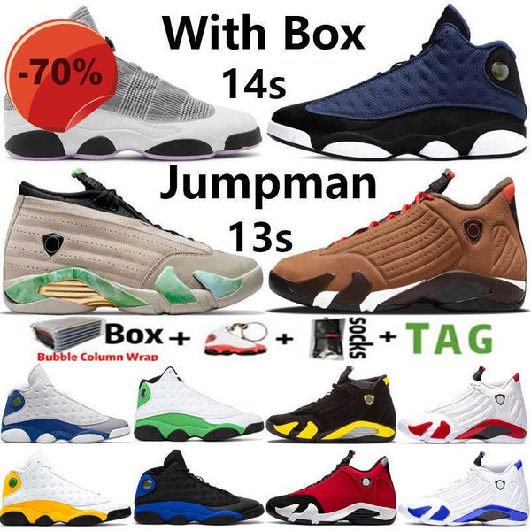 

with 2023 box jumpman 14 og 14s mens basketball shoes winterized fortune hyper royal high 13 13s houndstooth french blue lucky green men spo
