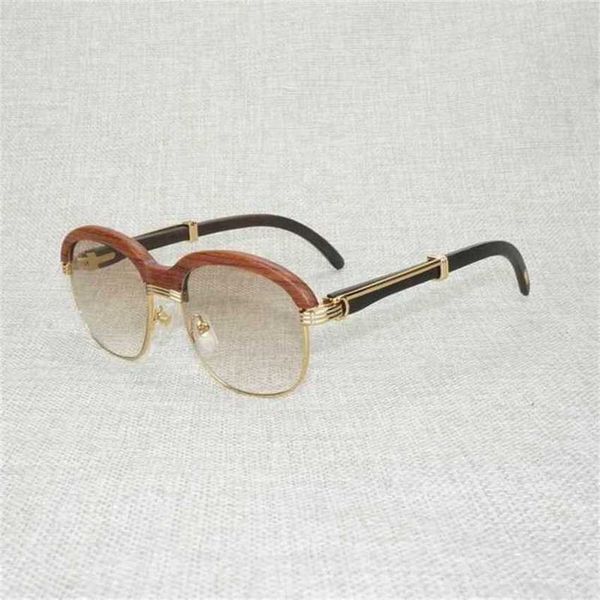 

luxury designer new sunglasses trend vintage wood women wrap style gafas men for outdoor round clear glass frame shades eyewearkajia, White;black