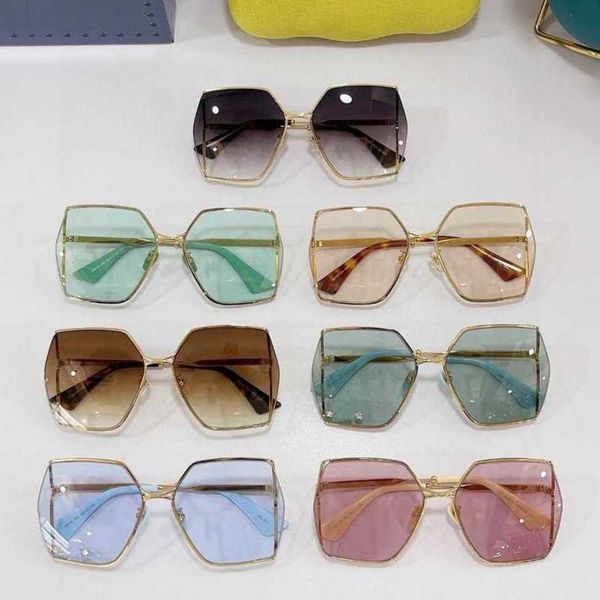 

designer men's and women's beach couple sunglasses 20% off the same eyebrow spring leg metal frame 0817 gujia pattern anti-ultravi, White;black
