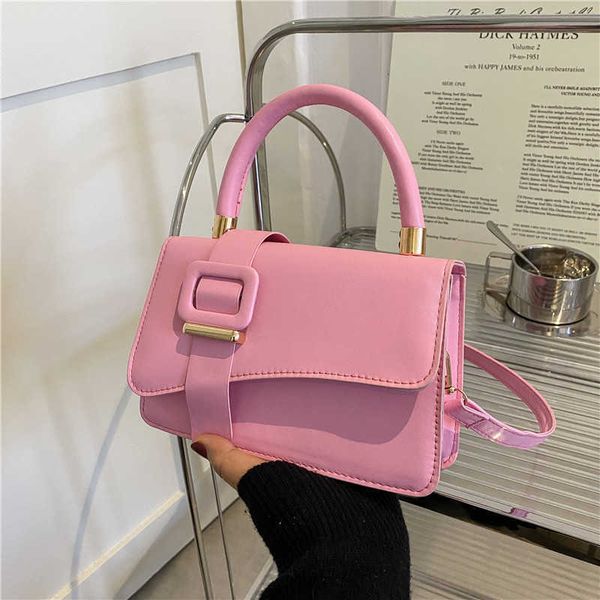 

women new fashion texture handbags fashion shoulder bags candy color messenger bags pu leather solid color elegant bags 230308
