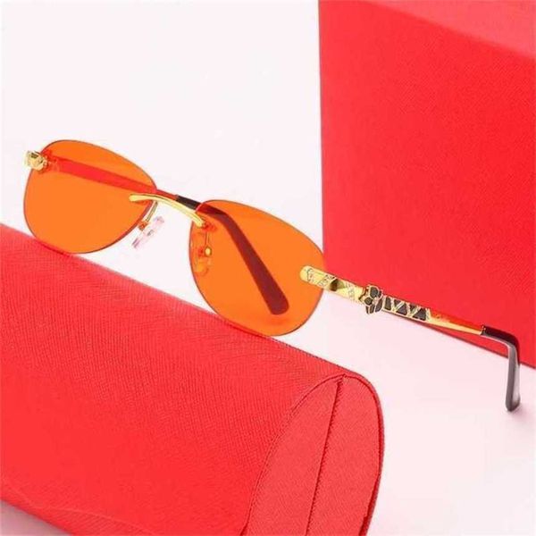 

luxury designer fashion sunglasses 20% off classic frameless trend inlaid decorative purple leg personalized fashion sunglasseskajia, White;black